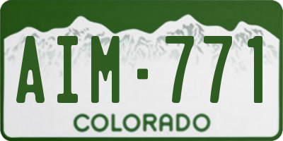 CO license plate AIM771