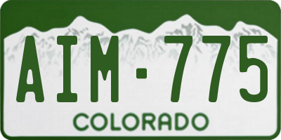 CO license plate AIM775