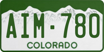 CO license plate AIM780
