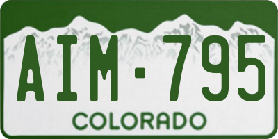 CO license plate AIM795