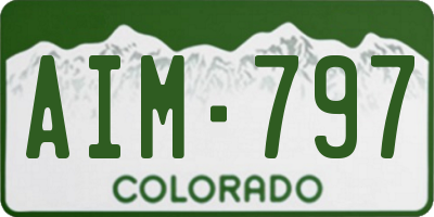 CO license plate AIM797