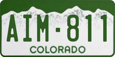 CO license plate AIM811