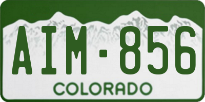 CO license plate AIM856