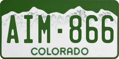 CO license plate AIM866