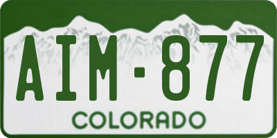 CO license plate AIM877