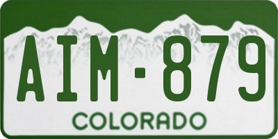 CO license plate AIM879