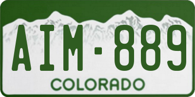 CO license plate AIM889