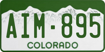 CO license plate AIM895