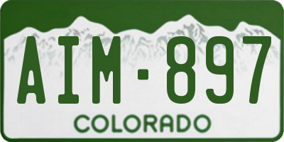 CO license plate AIM897