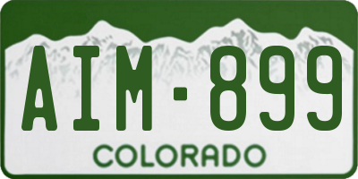 CO license plate AIM899