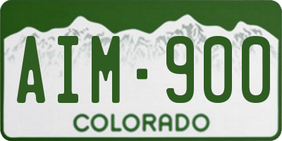 CO license plate AIM900