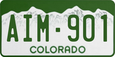 CO license plate AIM901