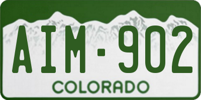 CO license plate AIM902