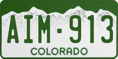 CO license plate AIM913