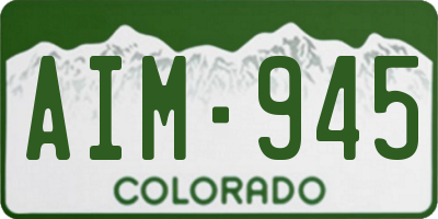 CO license plate AIM945