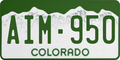 CO license plate AIM950