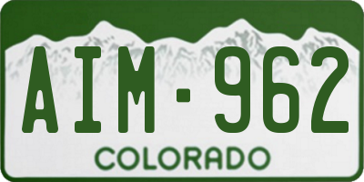 CO license plate AIM962