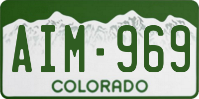CO license plate AIM969