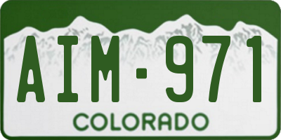 CO license plate AIM971