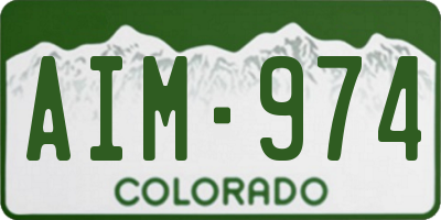 CO license plate AIM974