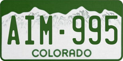 CO license plate AIM995