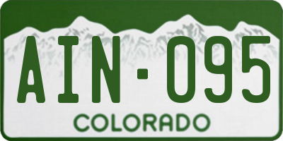 CO license plate AIN095
