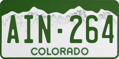 CO license plate AIN264