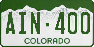 CO license plate AIN400