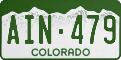 CO license plate AIN479