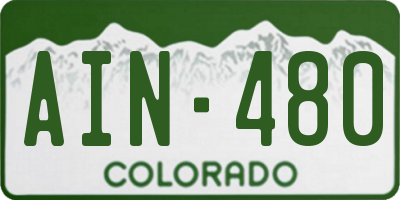 CO license plate AIN480