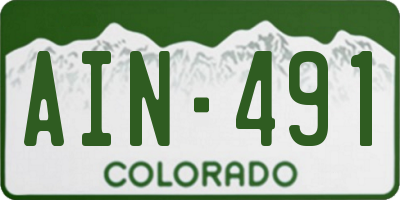 CO license plate AIN491