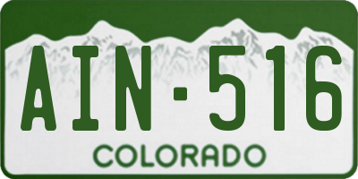 CO license plate AIN516
