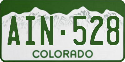 CO license plate AIN528