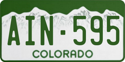 CO license plate AIN595