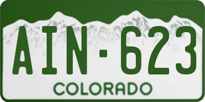 CO license plate AIN623