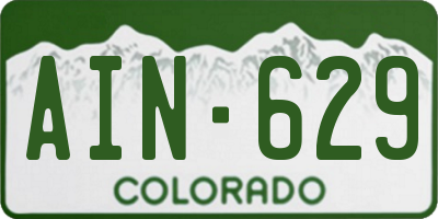 CO license plate AIN629
