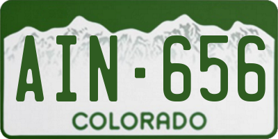 CO license plate AIN656
