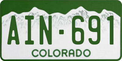 CO license plate AIN691