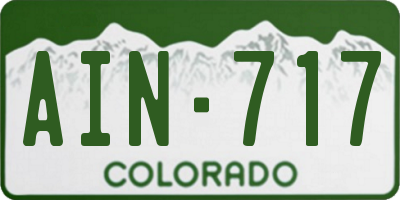 CO license plate AIN717