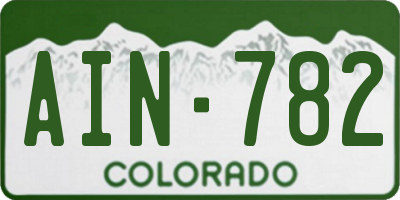 CO license plate AIN782
