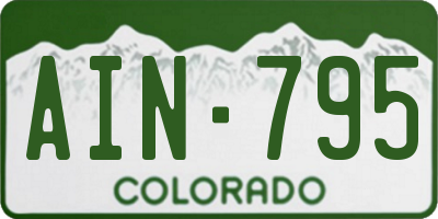 CO license plate AIN795