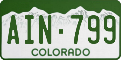 CO license plate AIN799
