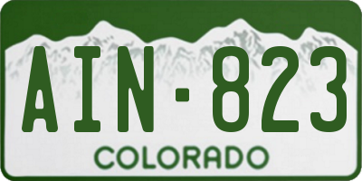 CO license plate AIN823