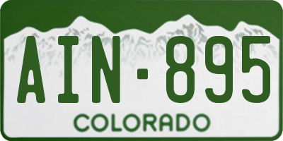 CO license plate AIN895