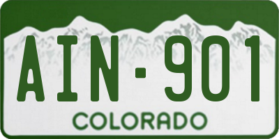 CO license plate AIN901