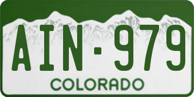 CO license plate AIN979