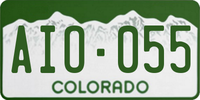 CO license plate AIO055