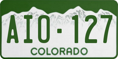 CO license plate AIO127