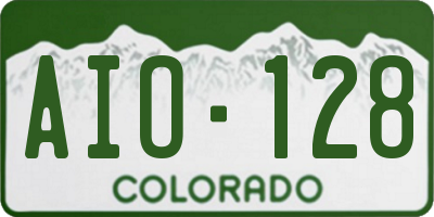 CO license plate AIO128