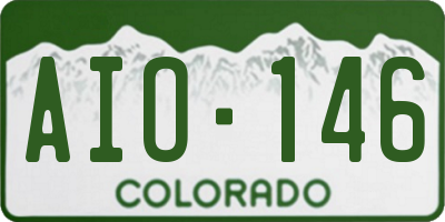 CO license plate AIO146